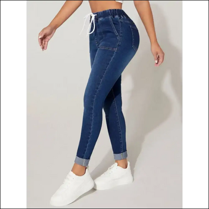 Cropped Chaos: Needful Things’ Chic Drawstring Jeans - Comfort Meets Quirk! 🎉👖 - on Sale Worldwide Shipping