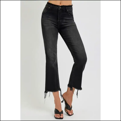 Cropped Flare Jeans that Make your Inner Fashionista Scream Yas Queen! 👑✨ - on Sale Worldwide Shipping