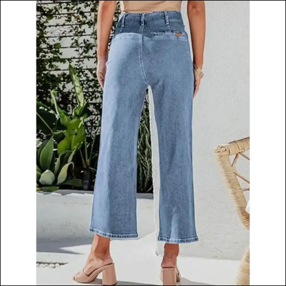 Cropped Jeans that Fly High: the Button to your Style Revolution! - on Sale Worldwide Shipping