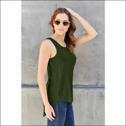 Curvy Confidence Round Neck Tank - your New Bae! - Tops on Sale Worldwide Shipping