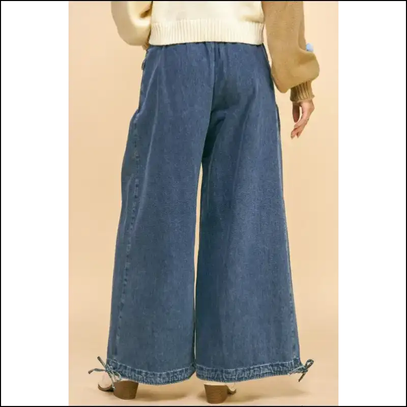 Dani Drawstring Hem Wide Leg Jeans: Strut your Stuff Confidence On! 😎✨ - Jeans on Sale Worldwide Shipping
