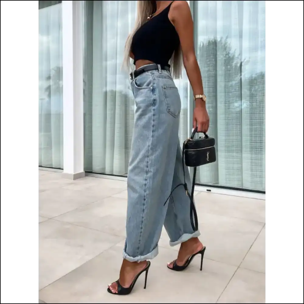 Dare to Flare: Chic High Waist Wide Leg Jeans for Life’s Fashionable Fails 😂👖 - on Sale Worldwide Shipping
