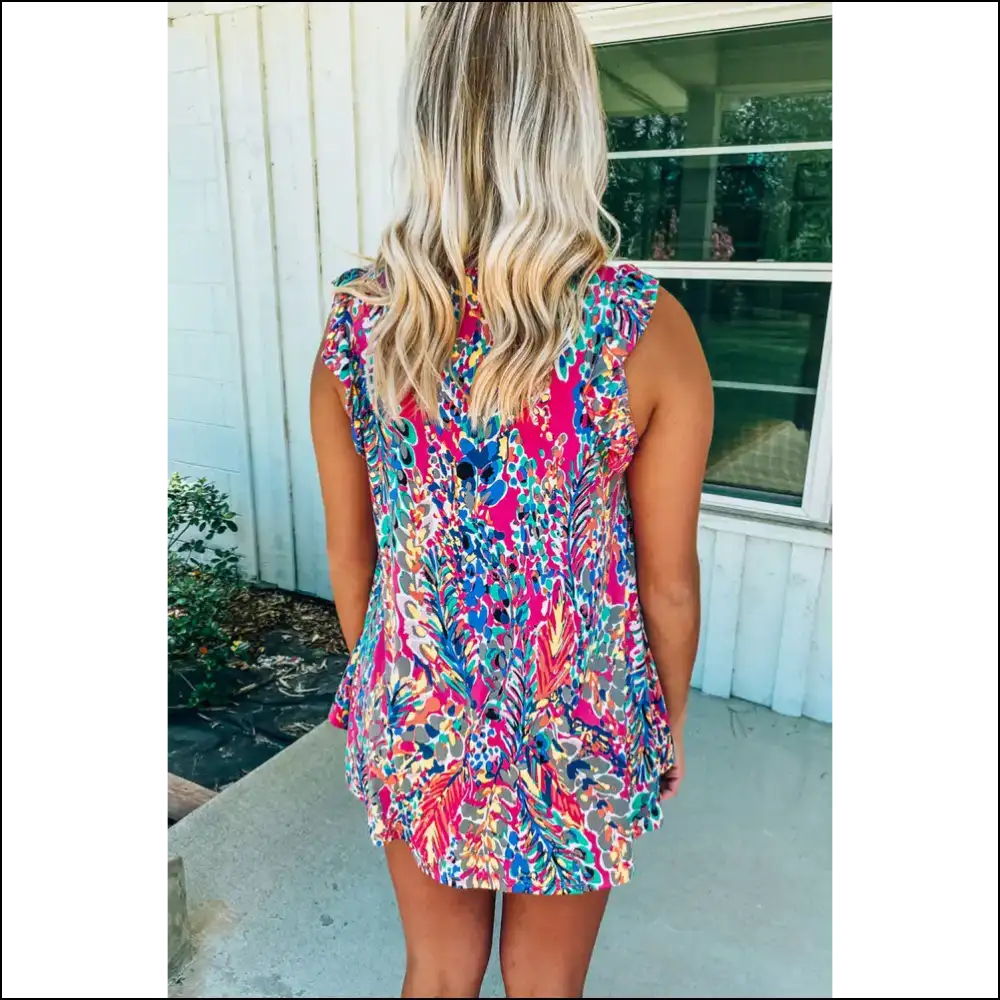 Dark Blue Abstract: Babydoll Blue-s Away the Blues 😜 - Sleeveless Shirts Tank Tops on Sale Worldwide Shipping