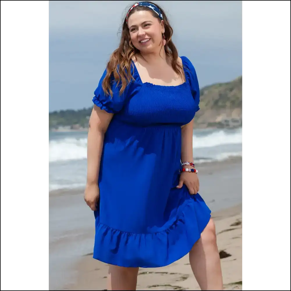 Dark Blue Mini Dress: Curvalicious & Ready to Slay! 💙 Needful Things - Plus Size Dresses on Sale Worldwide Shipping