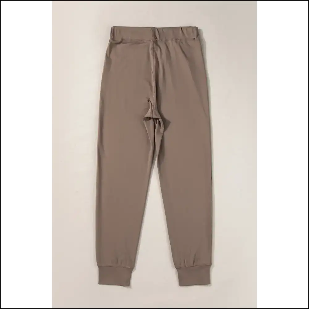 Dark Brown Casual Drawstring Joggers: Basically Pants 💩 Needful Things - on Sale Worldwide Shipping