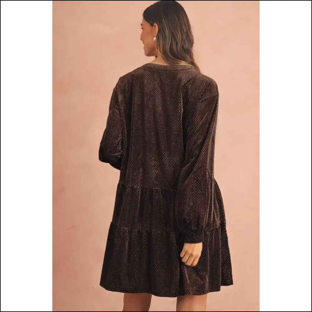 Dark Brown Mini Dress: Feeling Good in Velvet 😈 Needful Things - Short Dresses on Sale Worldwide Shipping