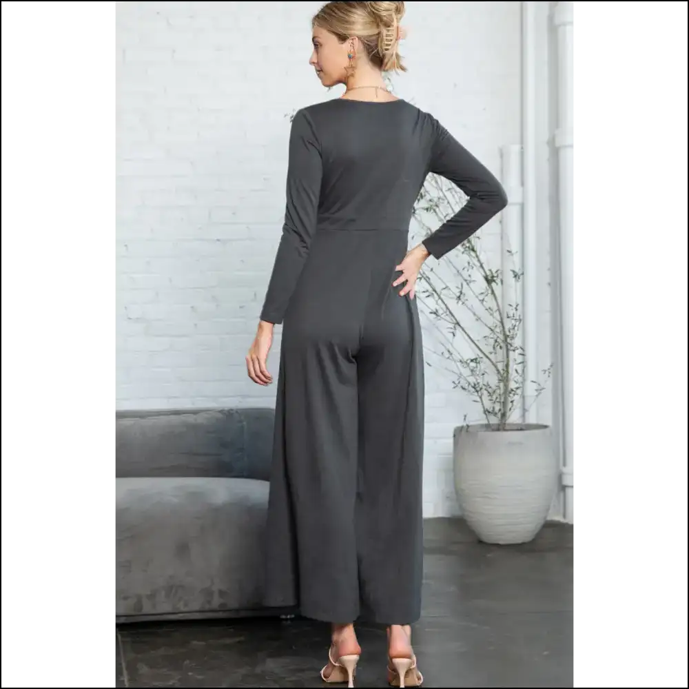 Dark Grey Henley Jumpsuit: Finally Pants Optional! 😈 Needful Things - Jumpsuits & Rompers on Sale Worldwide Shipping