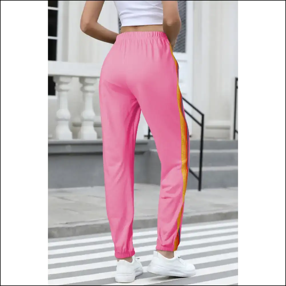 Dark Grey Rainbow Pants: Couch to Club 🌈 Needful Things - Pants on Sale Worldwide Shipping