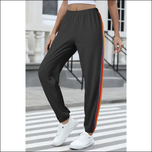 Dark Grey Rainbow Pants: Couch to Club 🌈 Needful Things - s - Pants on Sale Worldwide Shipping