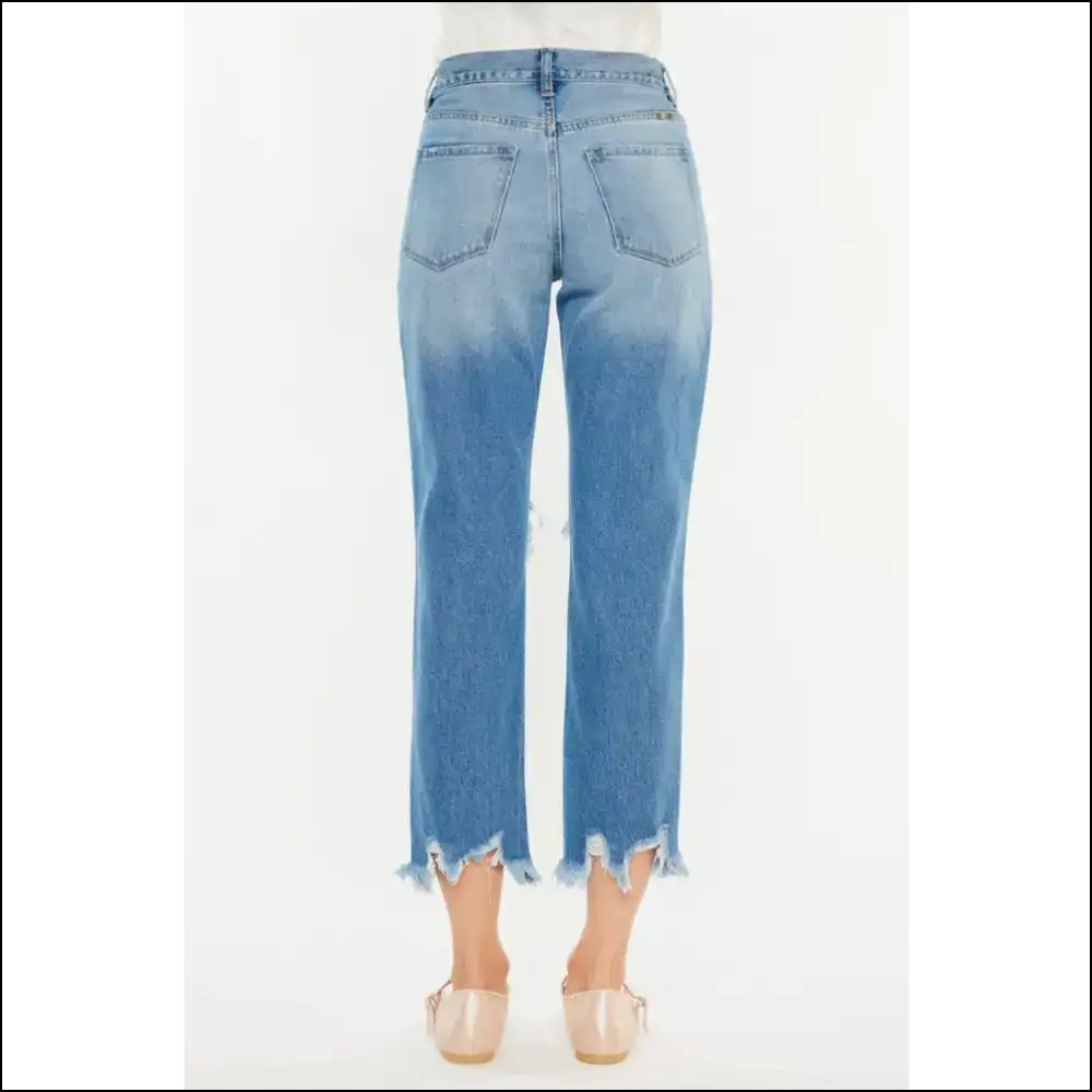 Denim Dreams: Wear your Kancan Distressed Frayed Hem Cropped Jeans Darling! 💃 - on Sale Worldwide Shipping