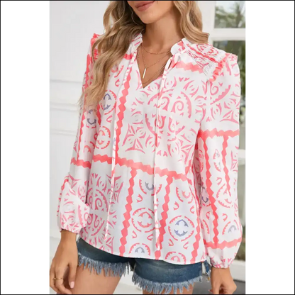 Desert Dream Abstract: Smockin Hot in the Sahara (kinda) from Needful Things🌵 - Pink / s - Blouses on Sale Worldwide Shipping