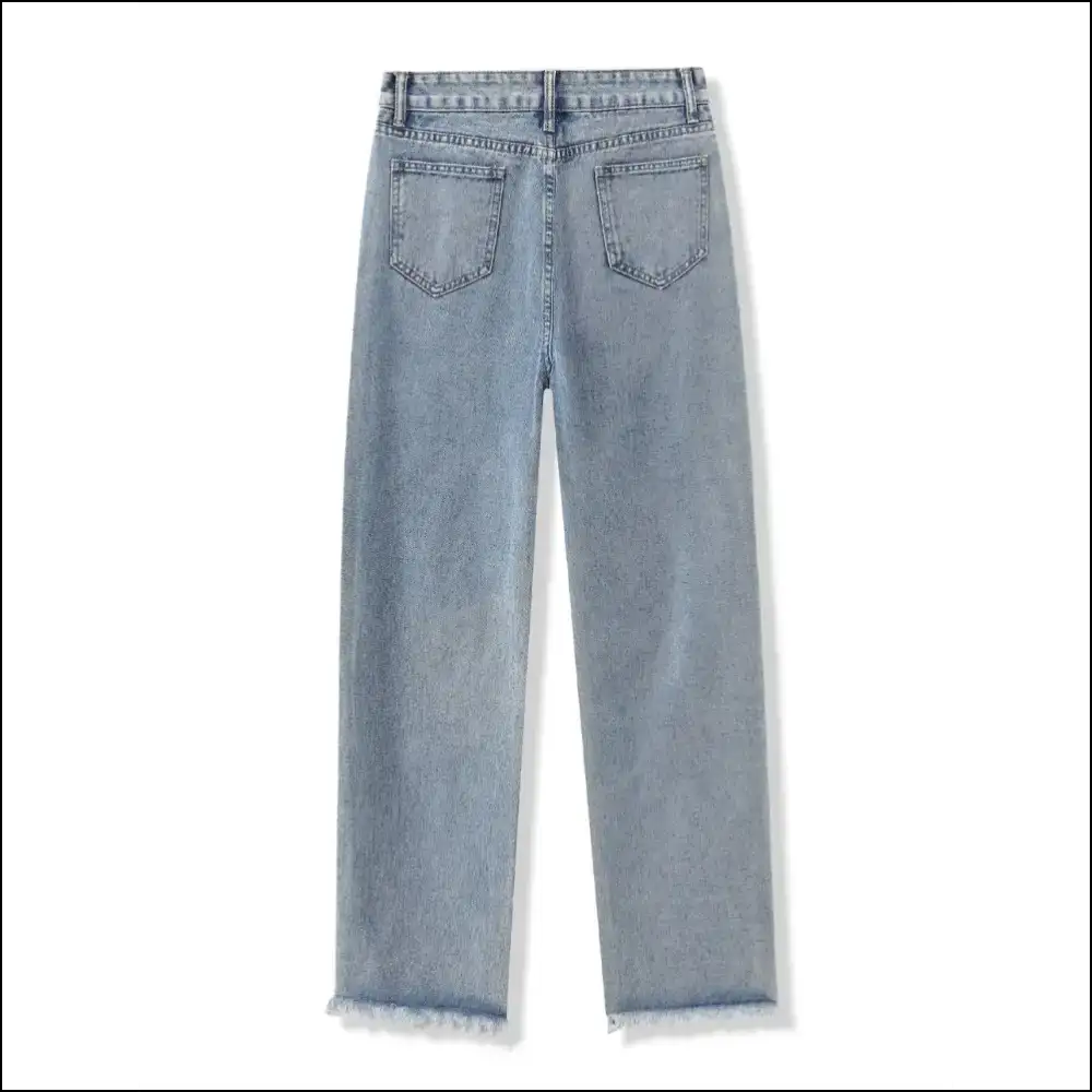 Distressed Raw Hem Jeans: Because Life’s too Short for Boring Pants! 😂👖 - Jeans on Sale Worldwide Shipping