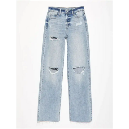 Distressed Straight Leg Jeans: Embrace Chic Without the Bank Heist 💸😂 - Jeans on Sale Worldwide Shipping