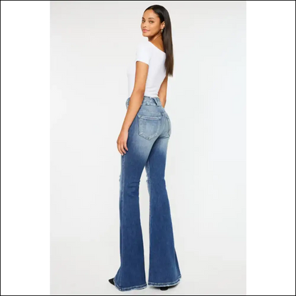 Diva Alert: Unleash your Inner Kancan High Rise Queen in Flare Jeans! 💃✨ - Jeans on Sale Worldwide Shipping