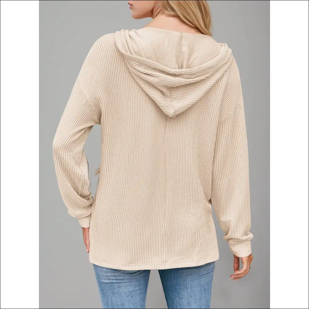 Double Take Dropped Shoulder Hoodie - Hoodies Sweatshirts & on Sale Worldwide Shipping
