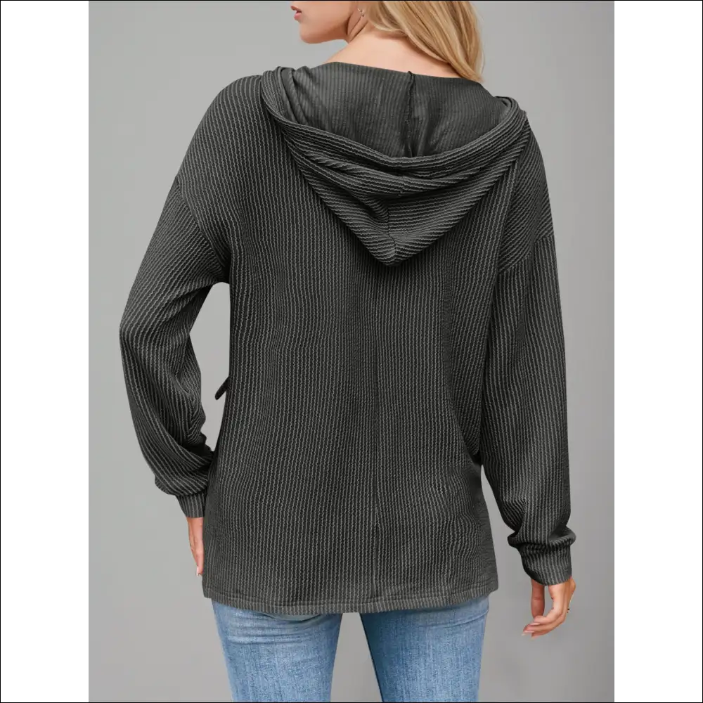Double Take Dropped Shoulder Hoodie - Hoodies Sweatshirts & on Sale Worldwide Shipping