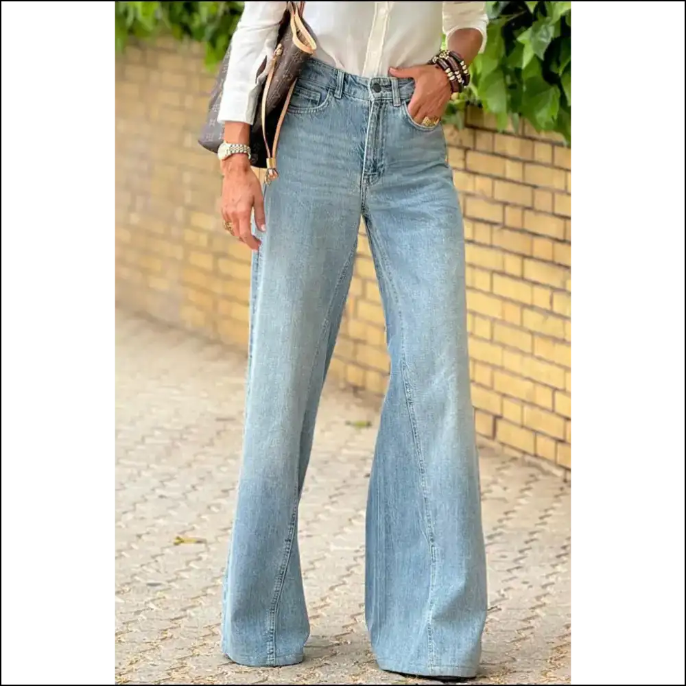 Dusk Blue Acid Wash Jeans: so Flared They’re 👖 Needful Things - 4 - Jeans on Sale Worldwide Shipping