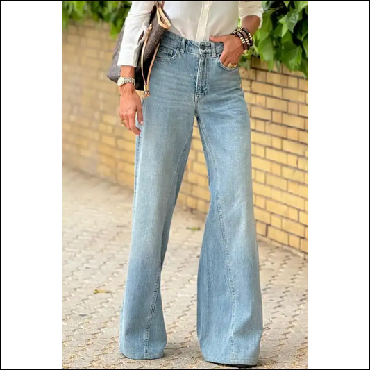 Dusk Blue Acid Wash Jeans: so Flared They’re 👖 Needful Things - 4 - Jeans on Sale Worldwide Shipping