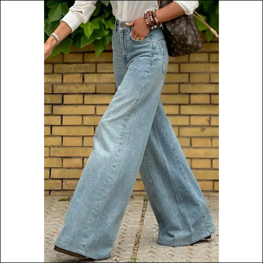 Dusk Blue Acid Wash Jeans: so Flared They’re 👖 Needful Things - Jeans on Sale Worldwide Shipping
