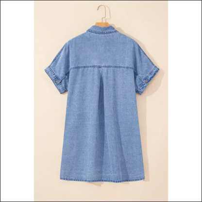 Dusk Blue Denim Dress: Comfy Enough to Ditch your Pants 👖 (needful Things) - Short Dresses on Sale Worldwide Shipping