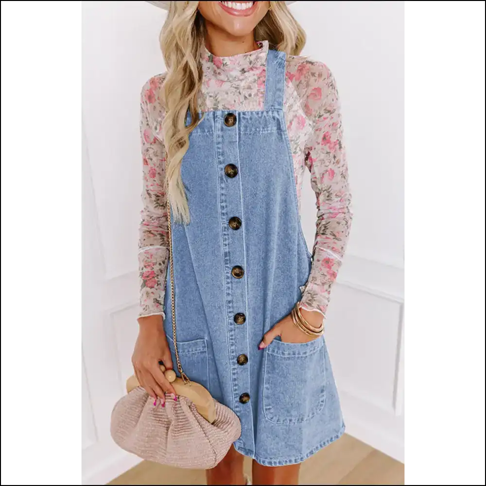 Dusk Blue Denim Dress: from Drab to Fab in Needful Things! 👗💙 - Beau / s - Short Dresses on Sale Worldwide Shipping