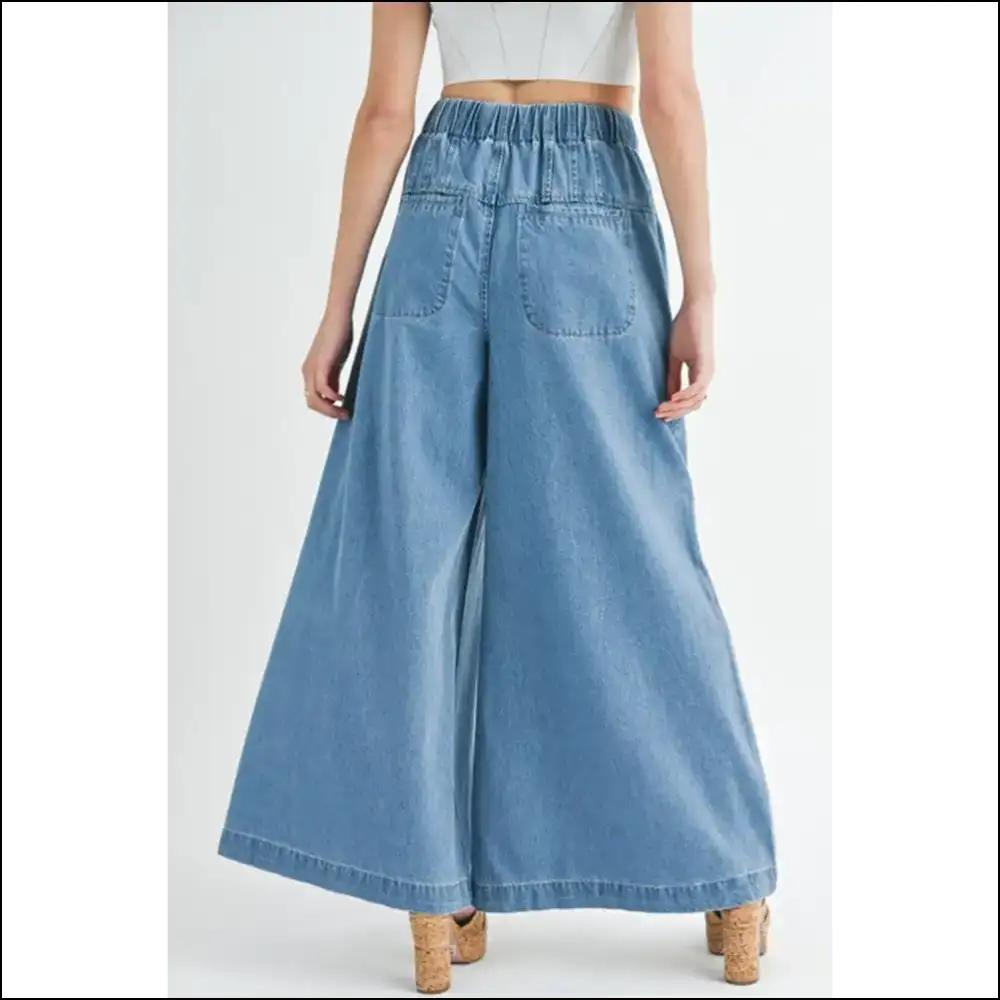 Dusk Blue Denim: High Waist Wide Leg Jeans so Good It’s Criminal 👖 Needful Things. Mineral Wash - on Sale Worldwide Shipping