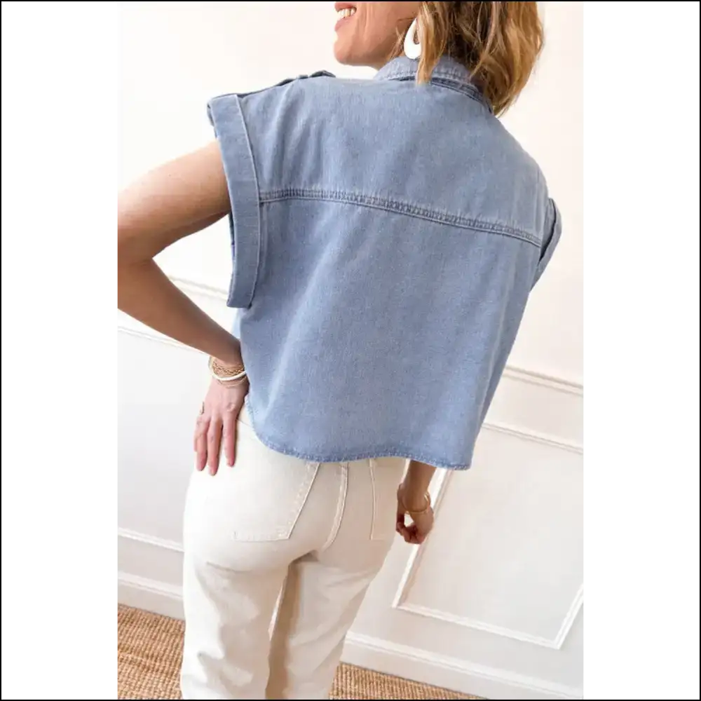Dusk Blue Denim: so Comfy It’s Practically Illegal 😈 - Blouses on Sale Worldwide Shipping