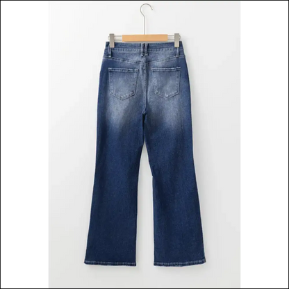 Dusk Blue High Rise Ripped Jeans: Ass Gas or Grass no one Rides Free! 👖 Needful Things - Jeans on Sale Worldwide Shipping