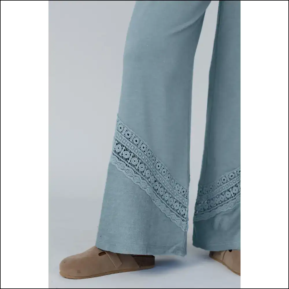 Dusk Blue Lace Wide Leg Pants: so Comfy Youll Forget Pants Exist 👖 Needful Things - on Sale Worldwide Shipping