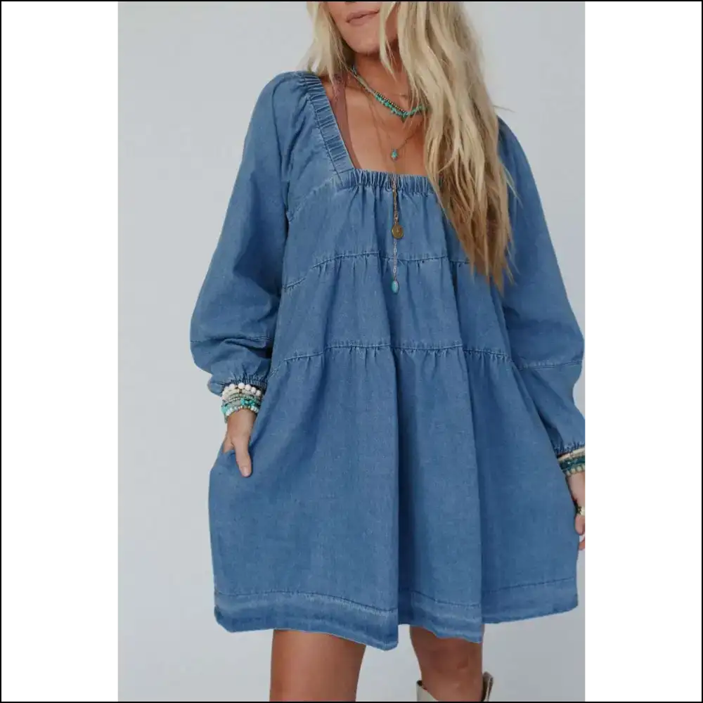 Dusk Blue Mini Dress: so Loose It’s Basically Legal Nudity 😈 - Short Dresses on Sale Worldwide Shipping