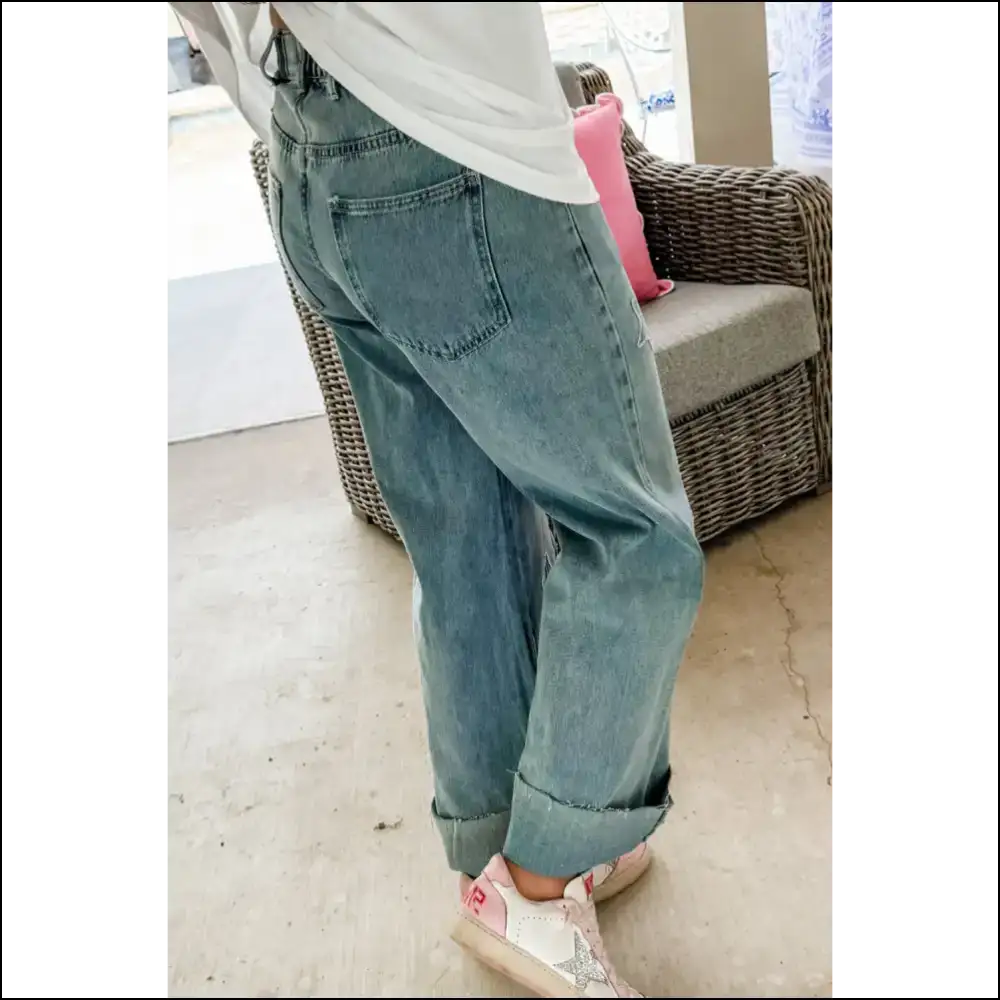 Dusk Blue Star Jeans: Straight Leg to Stardom Baby! ?👖 Needful Things - Jeans on Sale Worldwide Shipping