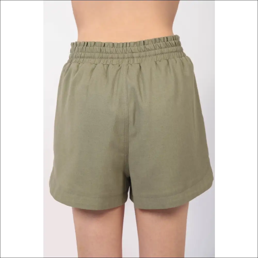 Eco-chic Drawstring Linen Shorts - on Sale Worldwide Shipping
