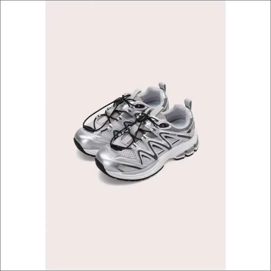 Elastic Lock Laces - Breathable Mesh Athletic Shoes - Black / 37(us6) - on Sale Worldwide Shipping