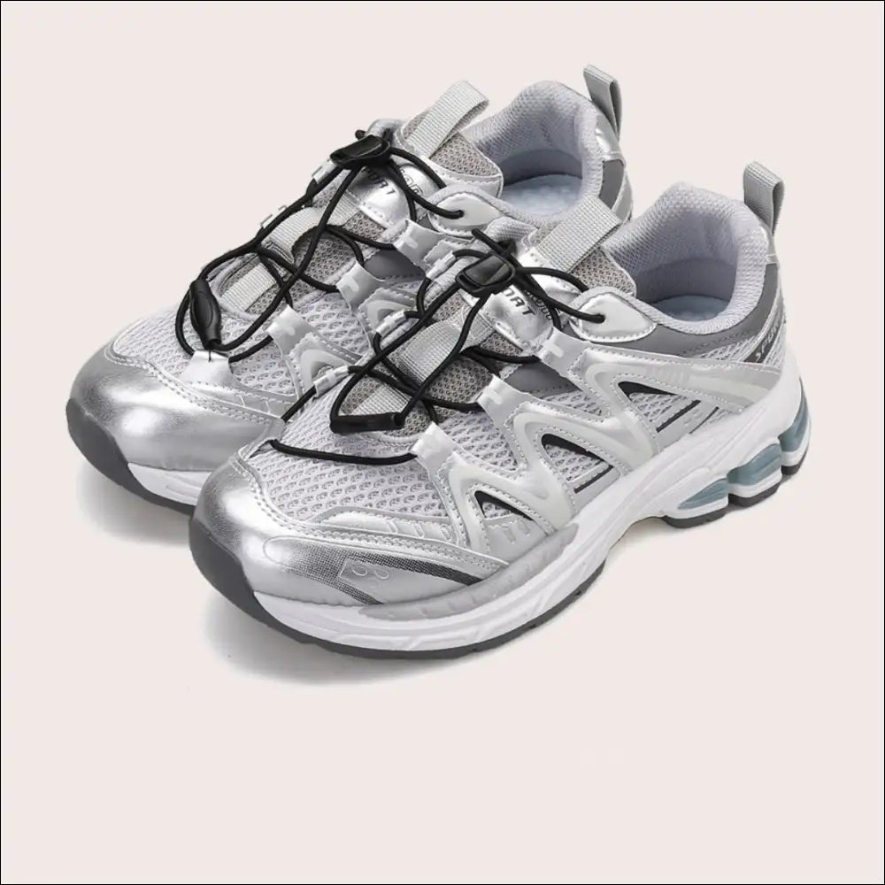 Elastic Lock Laces - Breathable Mesh Athletic Shoes - on Sale Worldwide Shipping