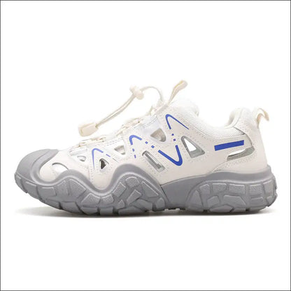 Elastic Lock Laces Round Toe Platform Contrast Athletic Shoes - on Sale Worldwide Shipping
