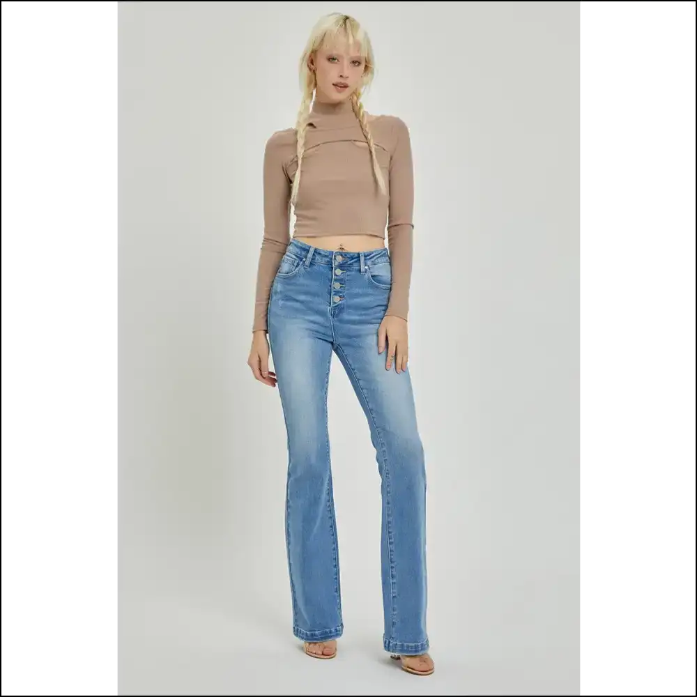 Embrace the Butt: Risen High Rise Button Fly Jeans that Hug you Back! - on Sale Worldwide Shipping