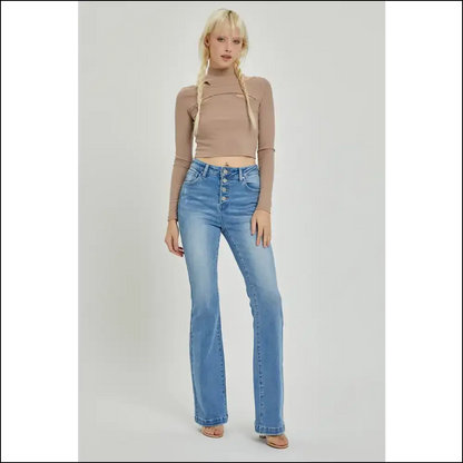 Embrace the Butt: Risen High Rise Button Fly Jeans that Hug you Back! - on Sale Worldwide Shipping