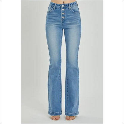 Embrace the Butt: Risen High Rise Button Fly Jeans that Hug you Back! - on Sale Worldwide Shipping