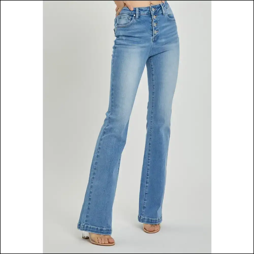 Embrace the Butt: Risen High Rise Button Fly Jeans that Hug you Back! - on Sale Worldwide Shipping