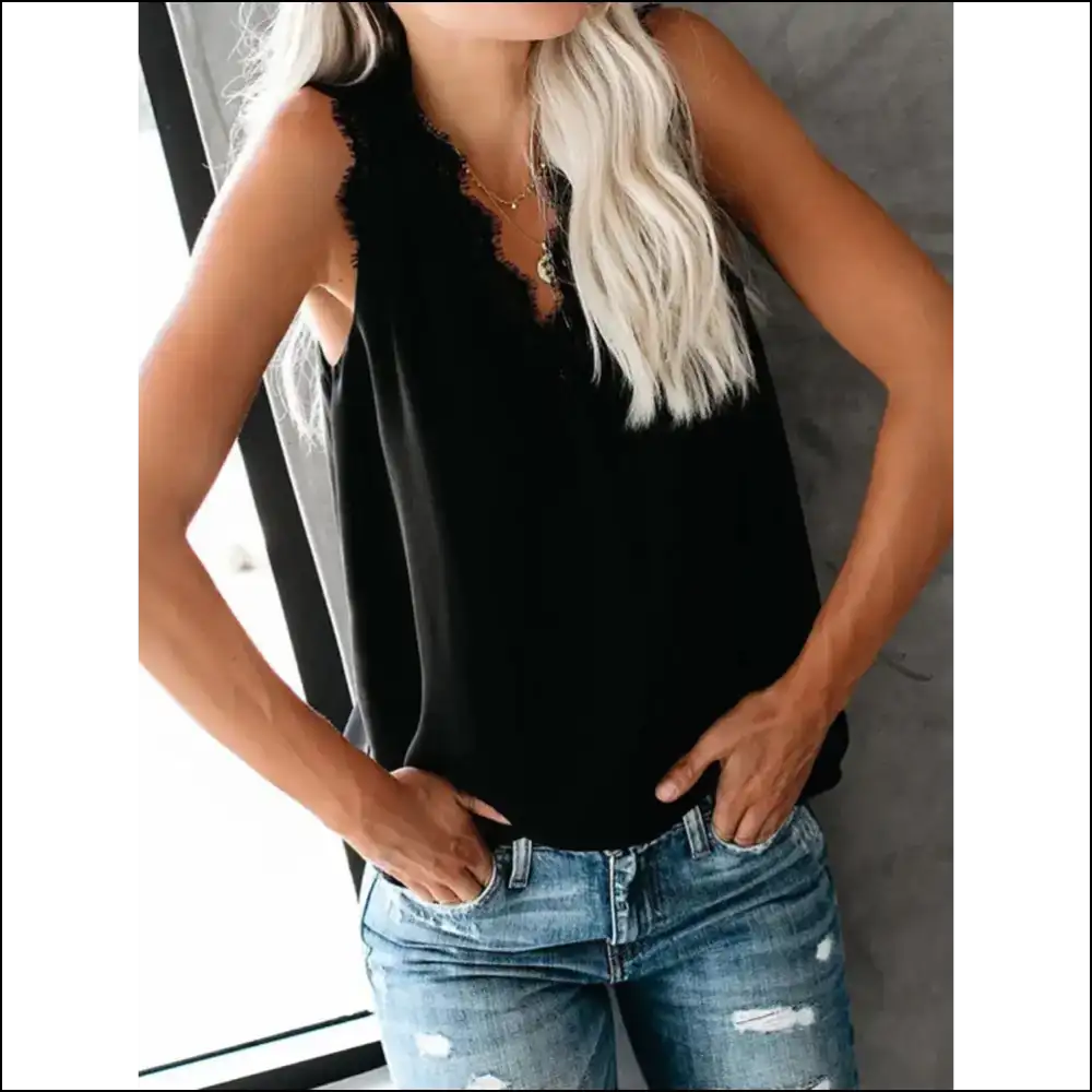 Embrace your Inner Diva with Needful Things V-neck Tank – Chicness Unleashed! 🌟 - Tops on Sale Worldwide Shipping