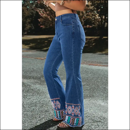 Embroidered Bootcut Jeans: your New Ass-ets for Sass-tastic Style! 😂✨ - Jeans on Sale Worldwide Shipping
