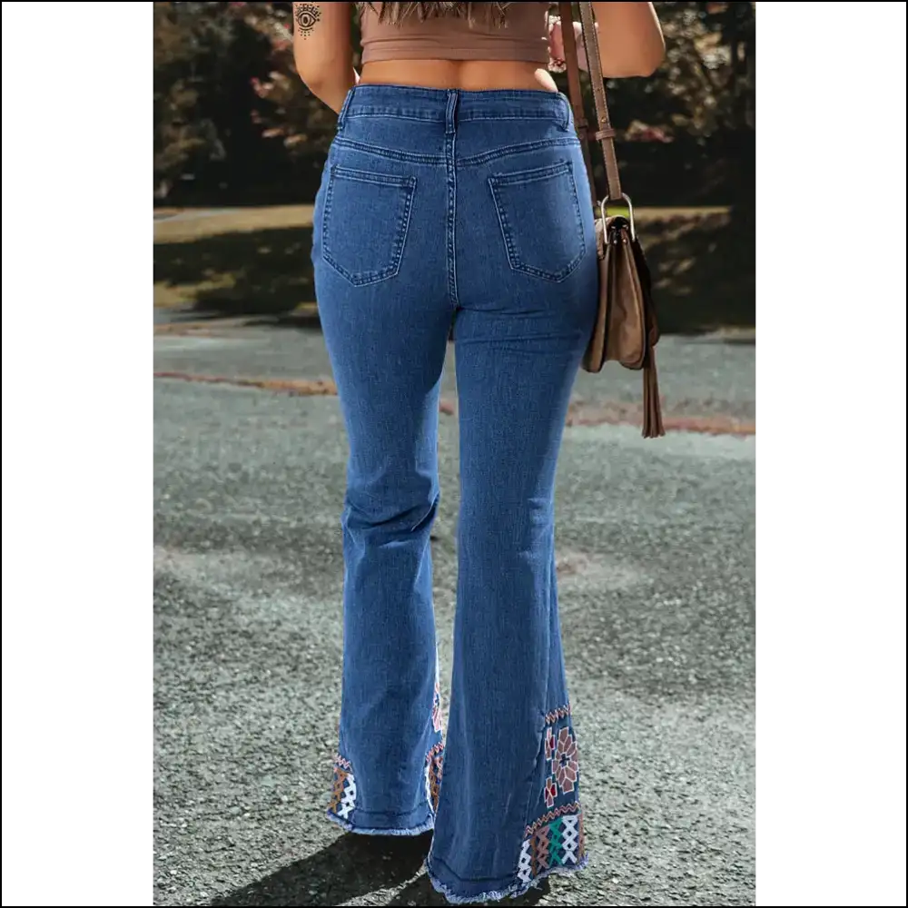 Embroidered Bootcut Jeans: your New Ass-ets for Sass-tastic Style! 😂✨ - Jeans on Sale Worldwide Shipping