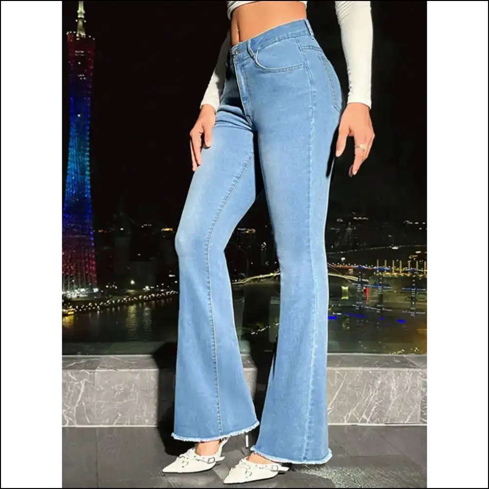 Fabulously Flawed: Needful Things’ Raw Hem Bootcut Jeans for Imperfect Perfection! 😄👖 - on Sale Worldwide Shipping
