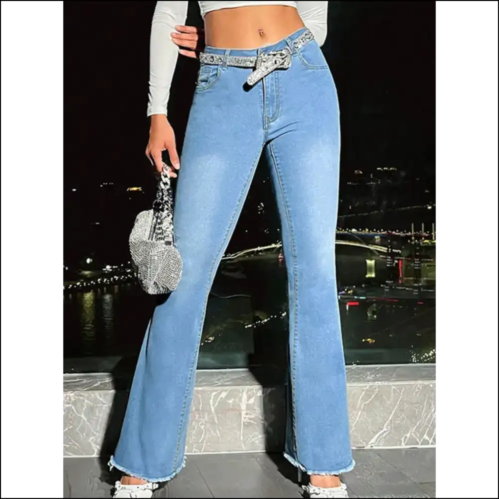 Fabulously Flawed: Needful Things’ Raw Hem Bootcut Jeans for Imperfect Perfection! 😄👖 - on Sale Worldwide Shipping