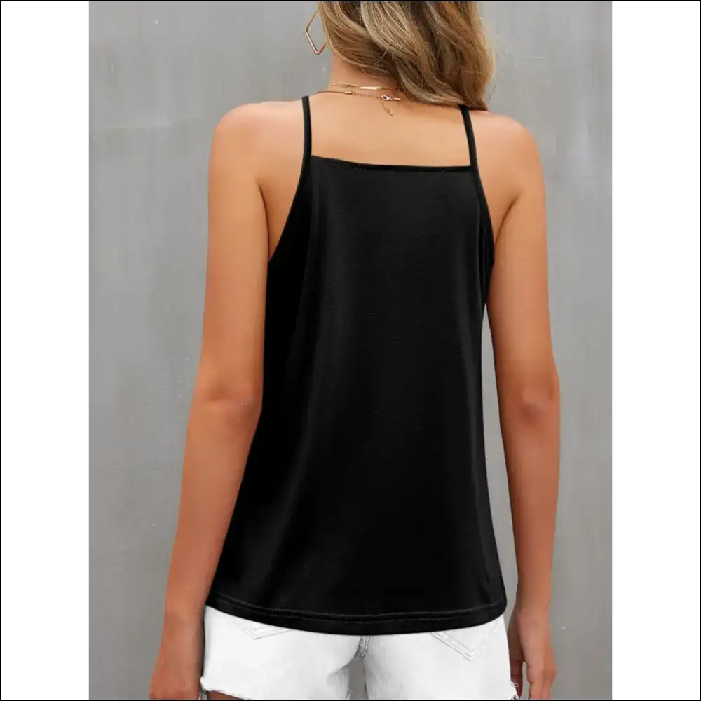 Fam-fam Color Block Grecian Neck Cami - Tank Tops on Sale Worldwide Shipping
