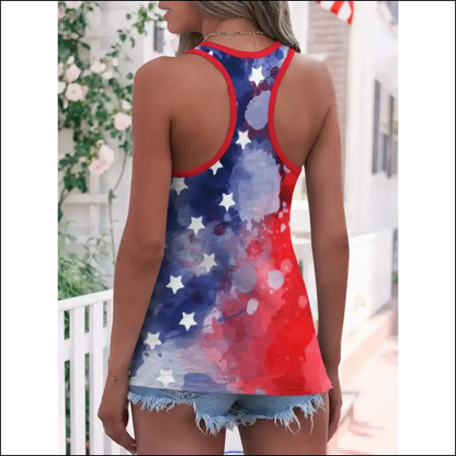 Fam-fam Tie-dye Scoop Neck Tank - Tops on Sale Worldwide Shipping