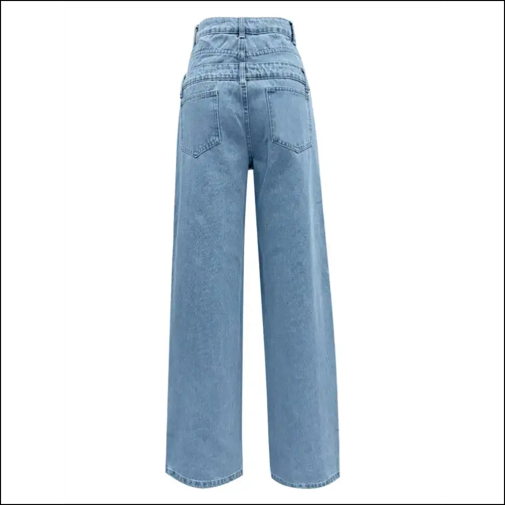 Faux Layered High Waist Jeans: Because Fabulous is the New Black! 👖✨ - Jeans on Sale Worldwide Shipping