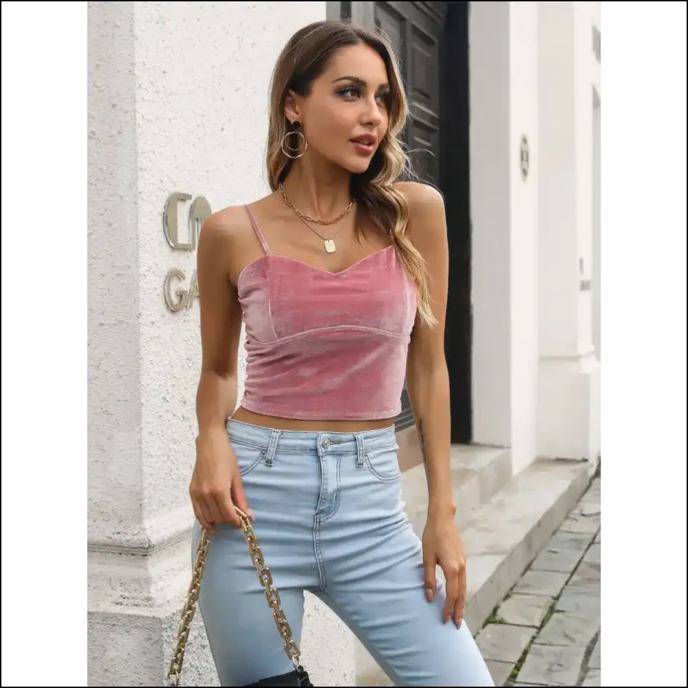 Feel Fabulous and Slightly Sinful in our Sweetheart Neck Cropped Cami! 💖 - Tank Tops on Sale Worldwide Shipping