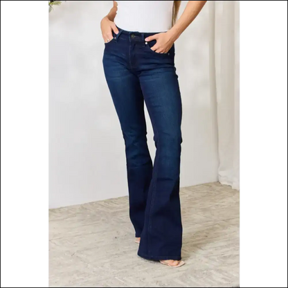 Feeling Fabulous in Kancan Mid Rise Flare Jeans: Confidence with a Side of Sass! 🎉 - Jeans on Sale Worldwide Shipping