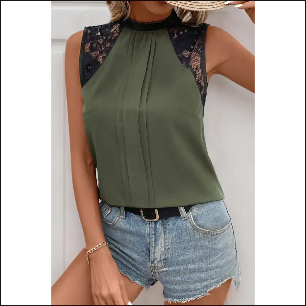 Feeling Lucky? this Four Le Clover Tank Top will Make you Unstoppable 🍀! Needful Things - Green / s - Sleeveless Shirts Tops on Sale